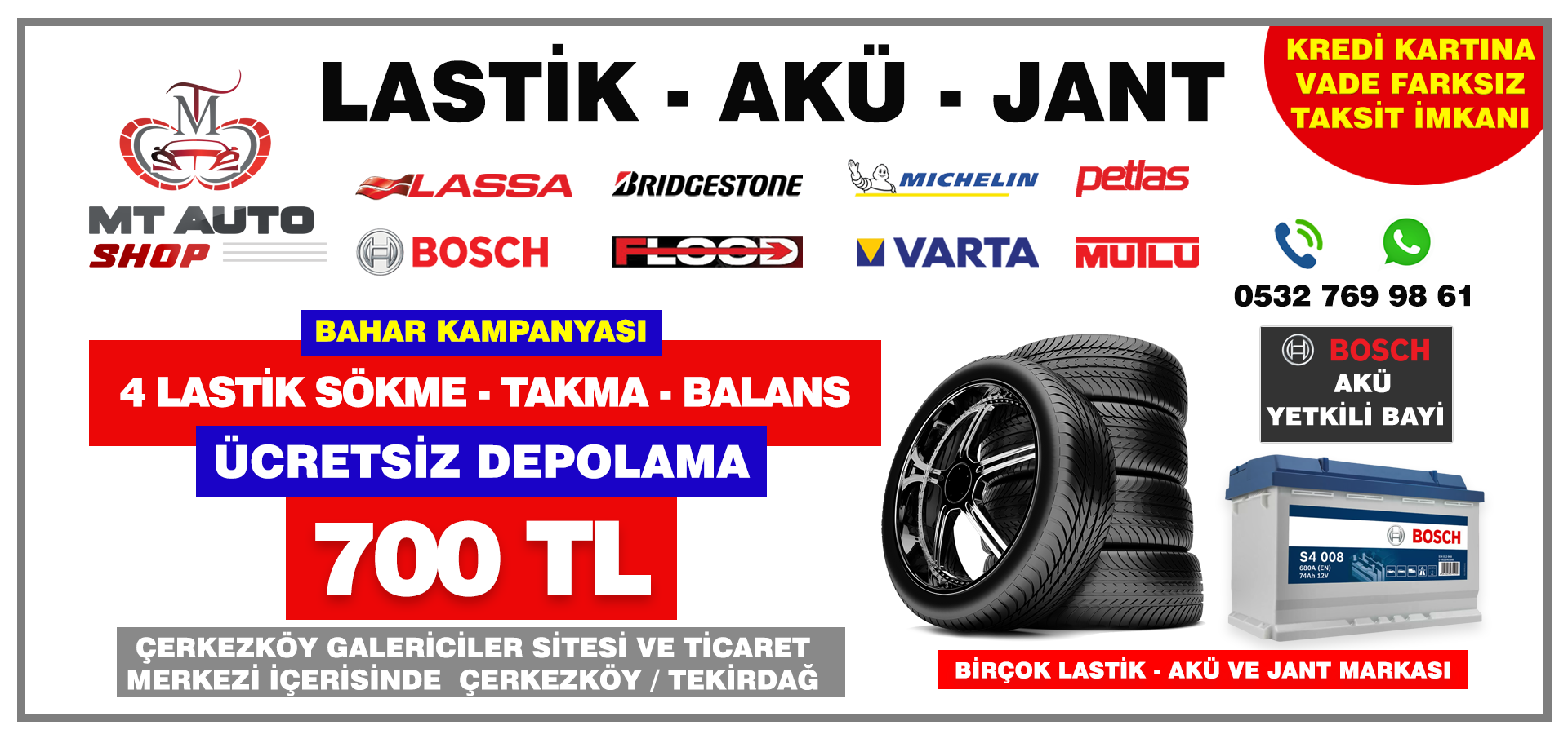 Çerkezköy oto lastikçi